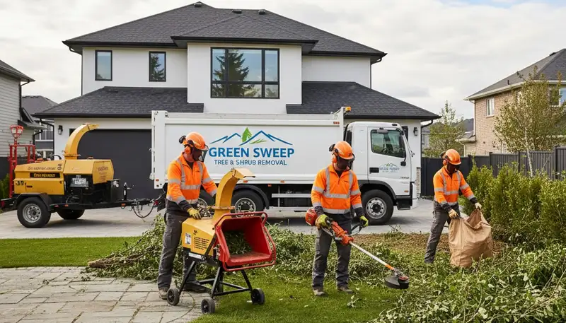 Professional shrub removal service in Arlington, TX safely clearing overgrown bushes from yard