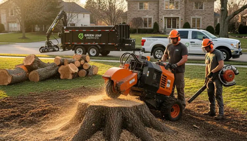 Professional stump grinding and tree removal service in Arlington, TX by Chop Chop Tree experts
